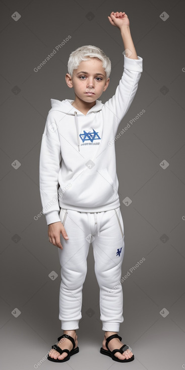 Israeli infant boy with  white hair