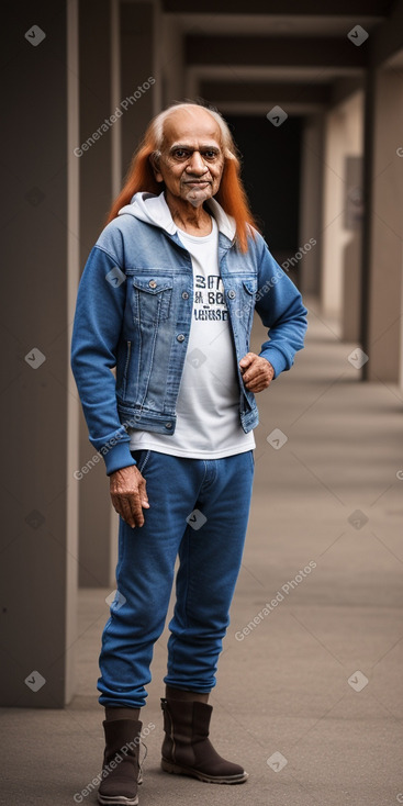 Indian elderly male with  ginger hair