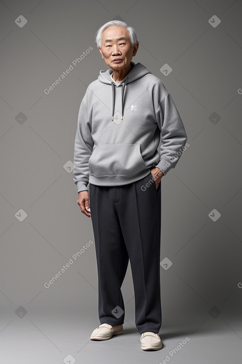 Korean elderly male with  gray hair