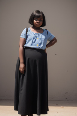 Zambian infant girl with  black hair