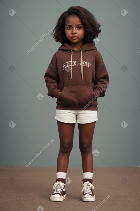 Child girl with  brown hair