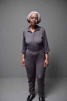 Elderly non-binary with  gray hair