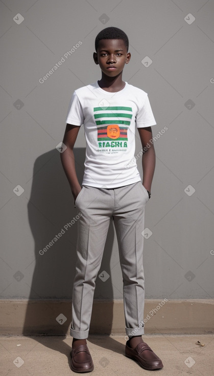 Zambian teenager boy with  gray hair