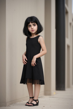 Iraqi child girl with  black hair