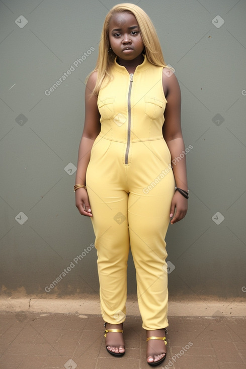 Togolese teenager girl with  blonde hair