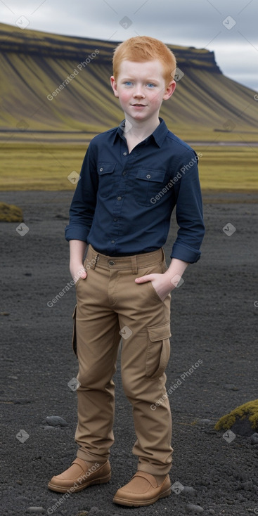 Icelandic child boy with  ginger hair