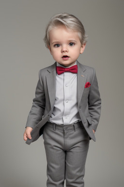 American infant boy with  gray hair