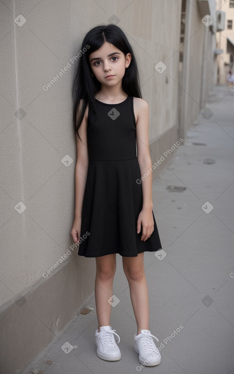 Israeli child girl with  black hair