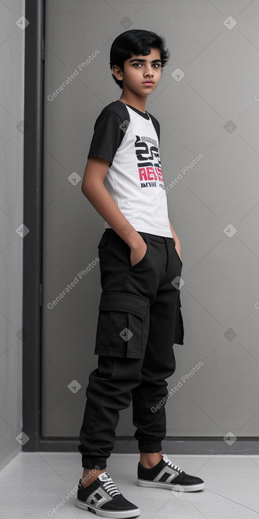 Qatari teenager boy with  black hair