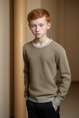 Uzbek teenager boy with  ginger hair