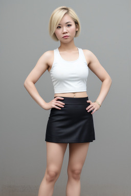 Vietnamese adult female with  blonde hair