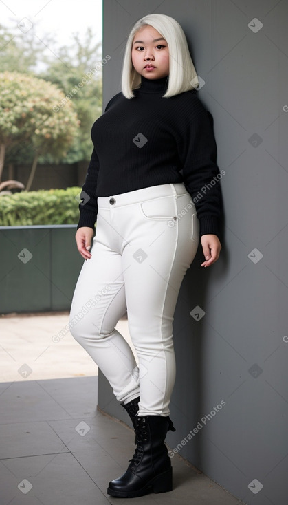 Thai teenager girl with  white hair