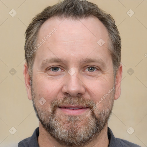 Neutral white adult male with short  brown hair and brown eyes