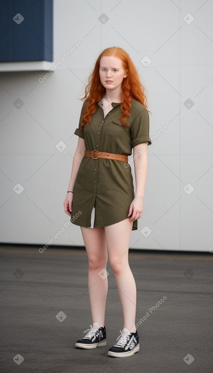 Icelandic young adult female with  ginger hair