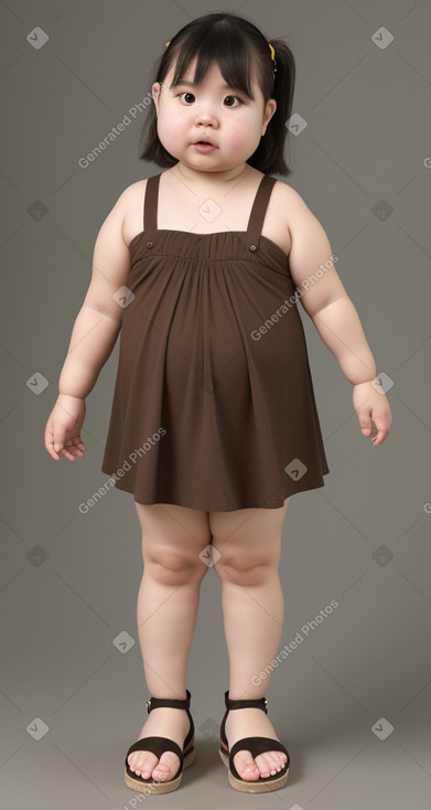 Taiwanese infant girl with  brown hair