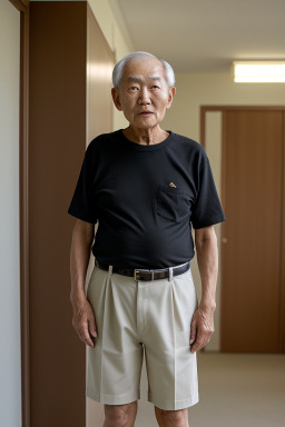 Korean elderly male with  black hair