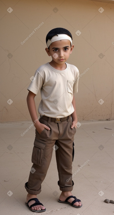 Jordanian child boy with  white hair