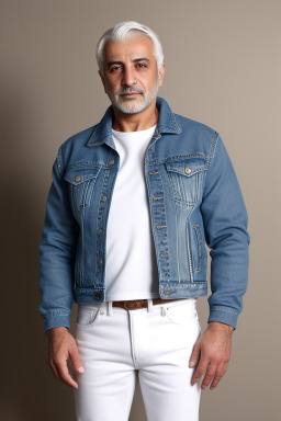 Turkish 45 years male with  white hair