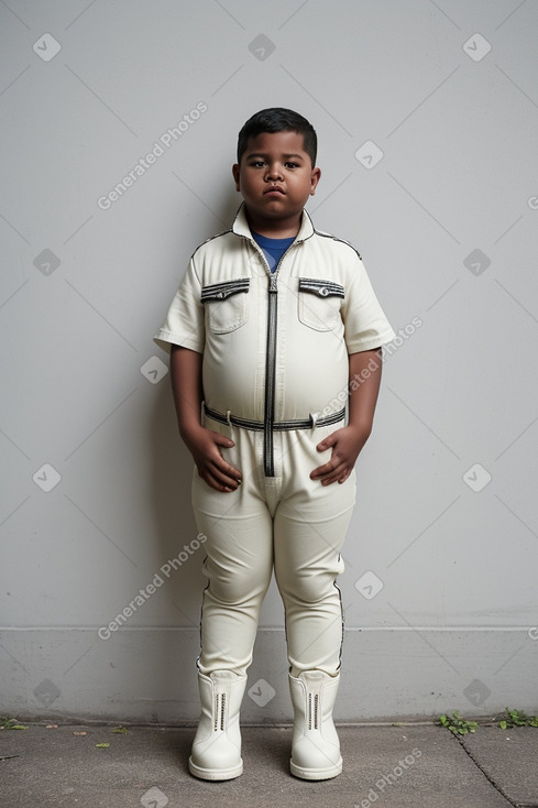 Panamanian child boy with  white hair