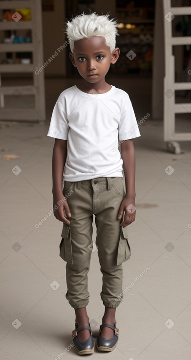 Somali child boy with  white hair