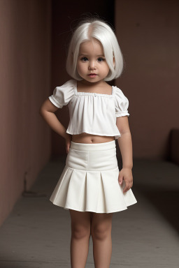 Bolivian infant girl with  white hair