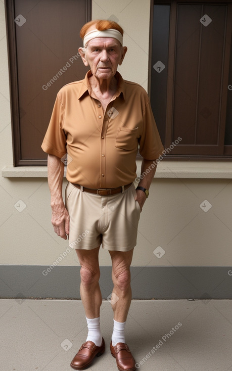 Serbian elderly male with  ginger hair