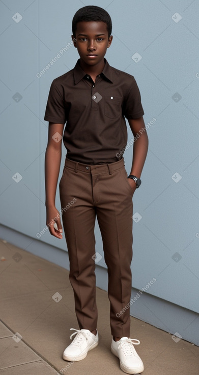 Teenager boy with  brown hair