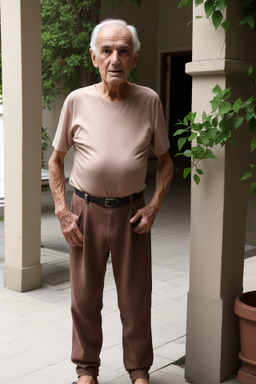 Italian elderly male with  brown hair