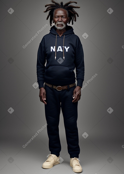 Zimbabwean elderly male with  black hair