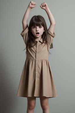 Georgian child girl with  brown hair