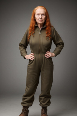 Norwegian elderly female with  ginger hair