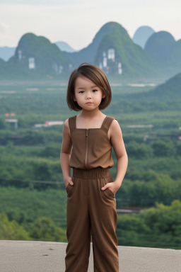 Vietnamese child boy with  brown hair