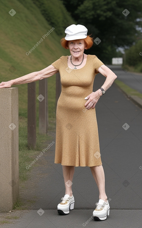 Belgian elderly female with  ginger hair