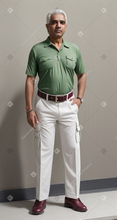 Qatari middle-aged male with  white hair