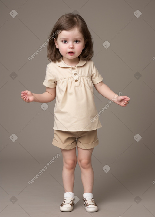 Slovak infant girl with  brown hair