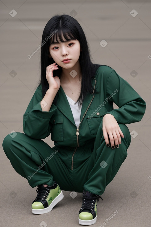 Korean young adult female with  black hair