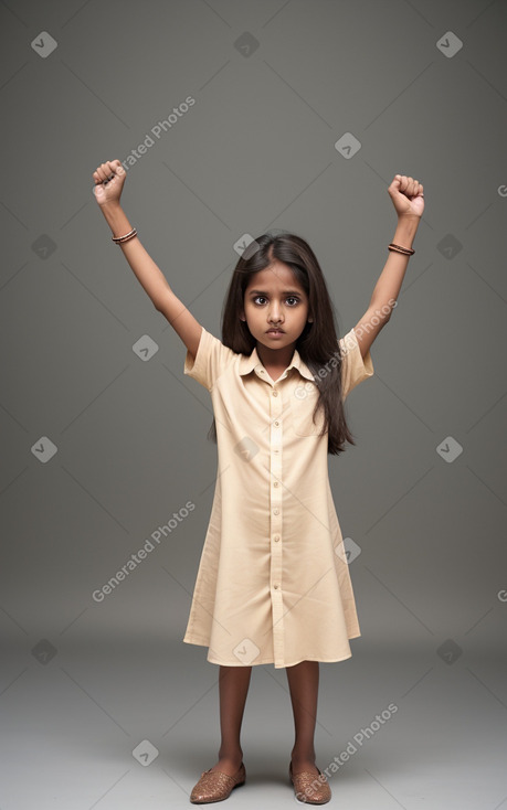 Bangladeshi child girl with  brown hair