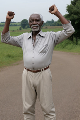 Togolese elderly male with  gray hair