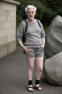 British adult non-binary with  gray hair