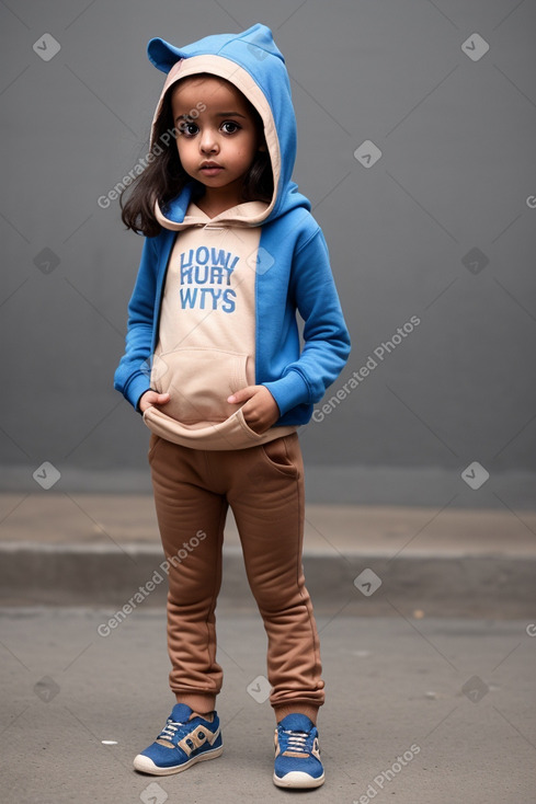 Yemeni infant girl with  brown hair