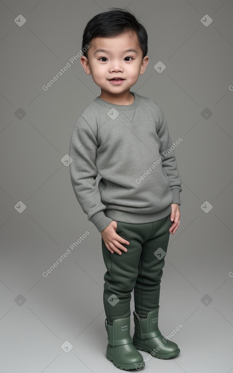 Singaporean infant boy with  gray hair