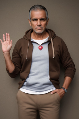 Costa rican 45 years male with  brown hair