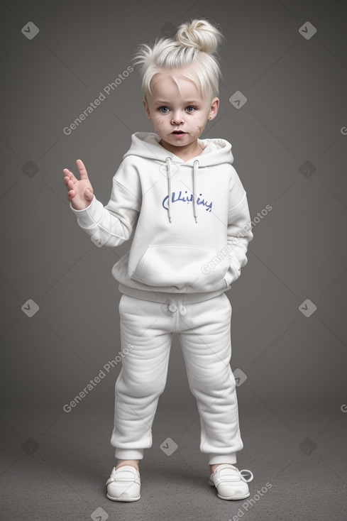 Slovak infant boy with  white hair