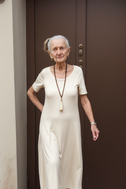 Czech elderly female with  brown hair