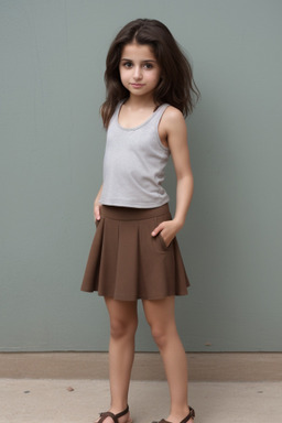 Lebanese child female with  brown hair