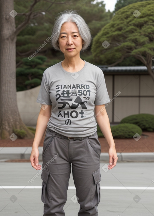 Japanese adult female with  gray hair