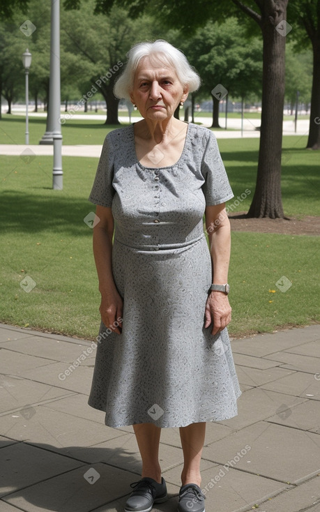 Hungarian elderly female with  gray hair