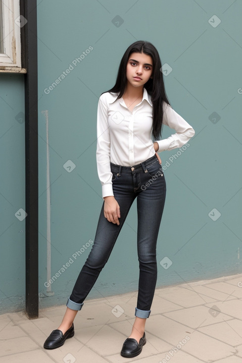 Algerian teenager girl with  black hair