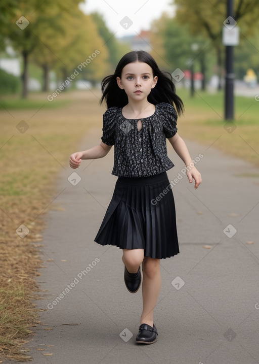 Czech child female with  black hair