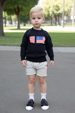 Chilean infant boy with  blonde hair